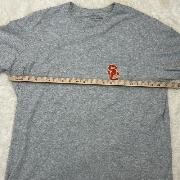 USC Trojans Vineyard Vines Men’s Interlock Cotton Gray RV Tailgate Tee S… - Picture 9 of 10